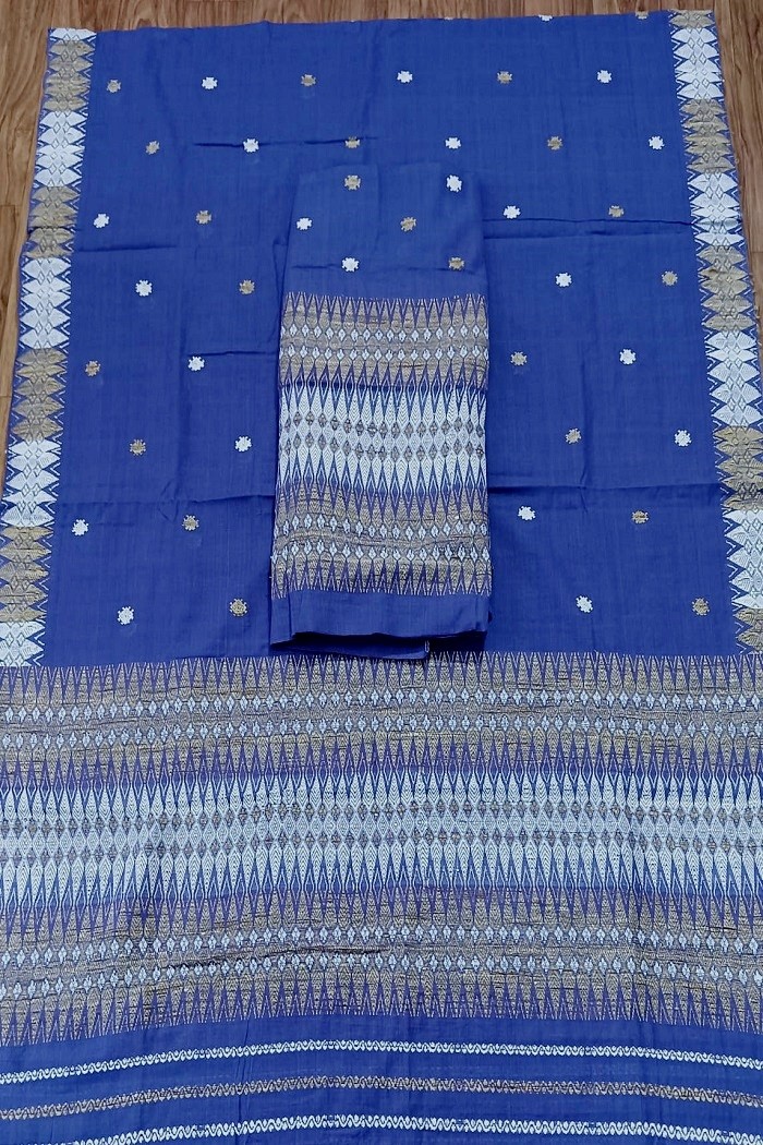 #Handloom Pure Cotton With Ghicha Motif Mekhela Sador / 0222000A001