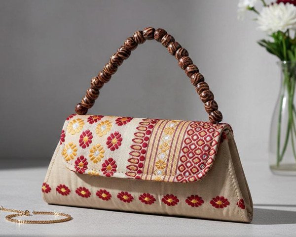 Pure Hand stitched Assam Handloom Handbag / 03550006001