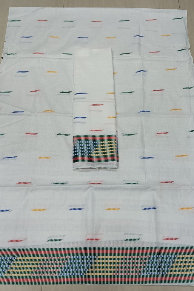 Kesa Paat Cotton Mekhela Sador with Blouse Material/ 0263000I001