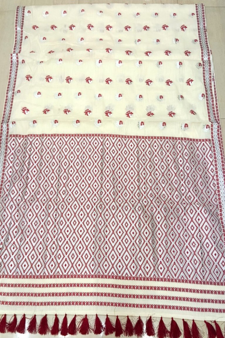 Ready To Wear Cotton Saree With Blouse Material/ 03560001001