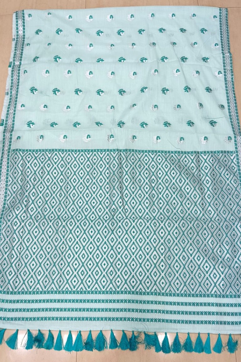 Ready To Wear Cotton Saree With Blouse Material/ 03560001001