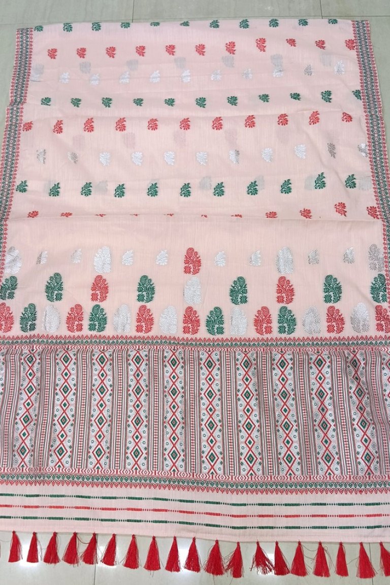 Ready To Wear Cotton Saree With Blouse Material/ 03560001001