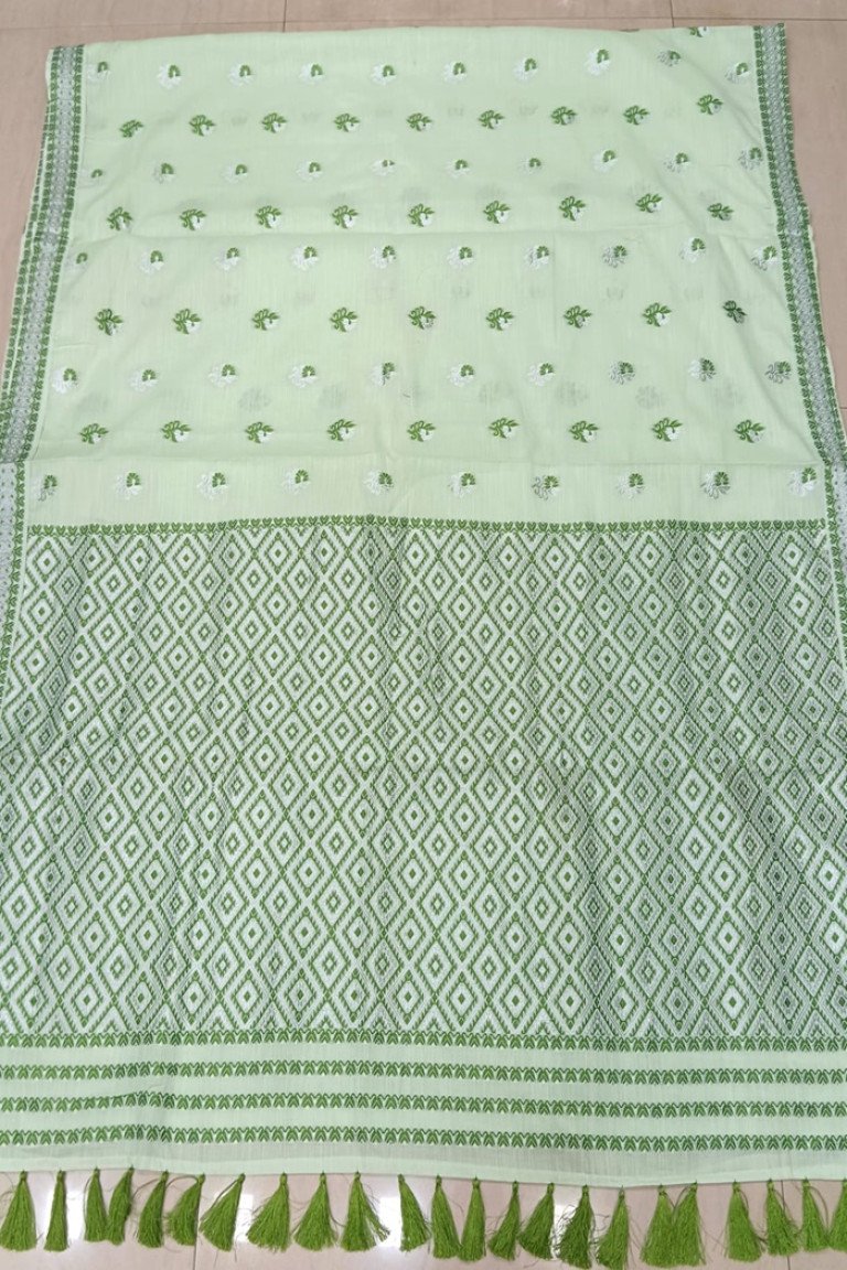 Ready To Wear Cotton Saree With Blouse Material/ 03560001001