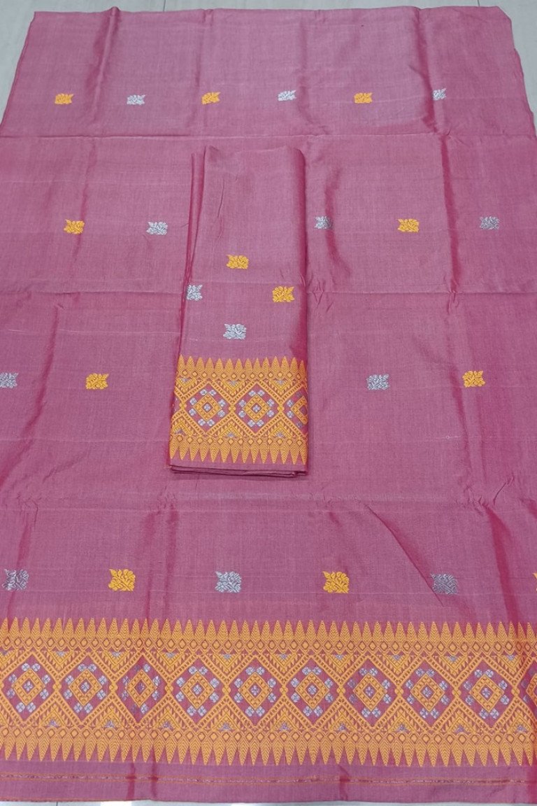 Handloom Silk Cotton Mekhela Sador With Blouse Material/ 03570001001