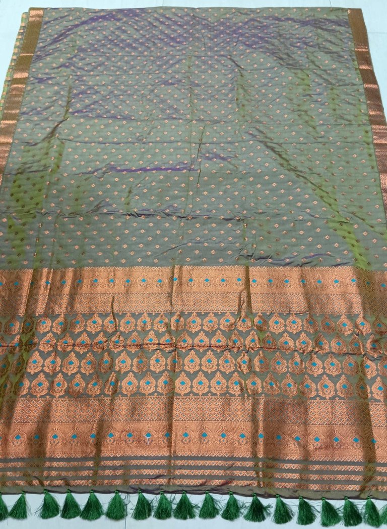 MIXED SILK SAREE WITH BLOUSE MATERIAL / 03050005001