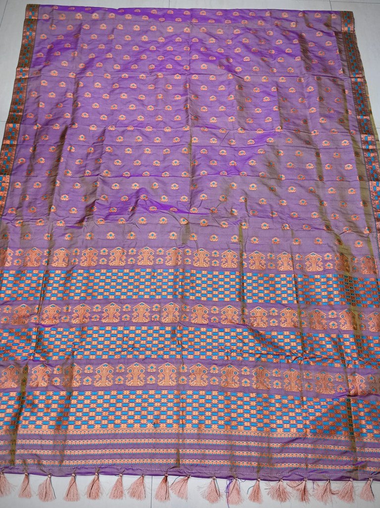 MIXED SILK SAREE WITH BLOUSE MATERIAL / 03050005001