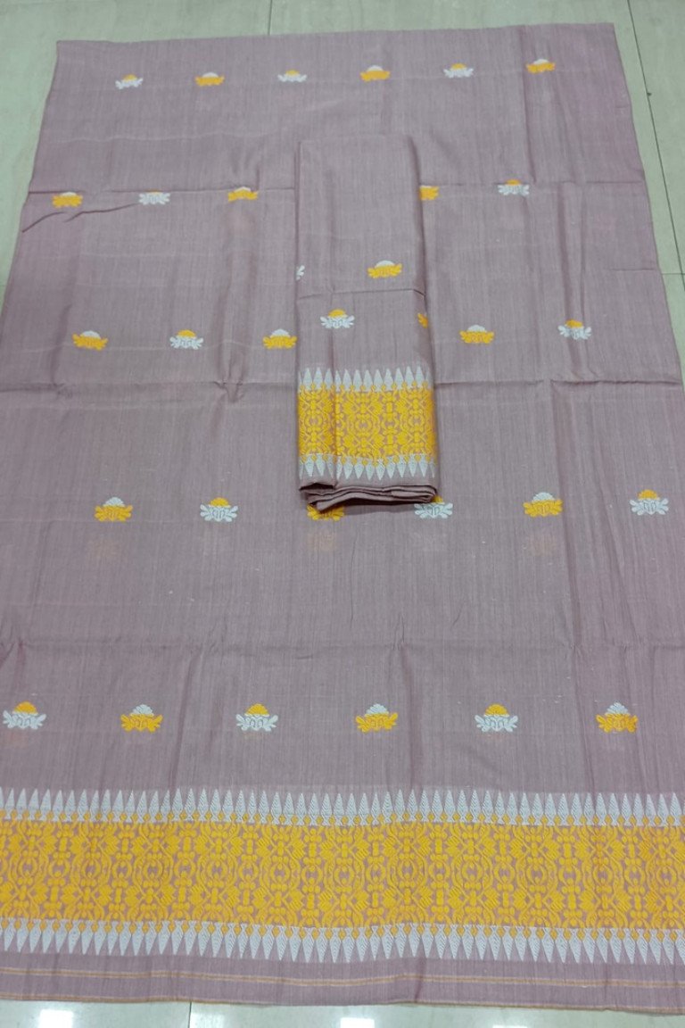 Handloom Silk Cotton Mekhela Sador With Blouse Material/ 03570001001