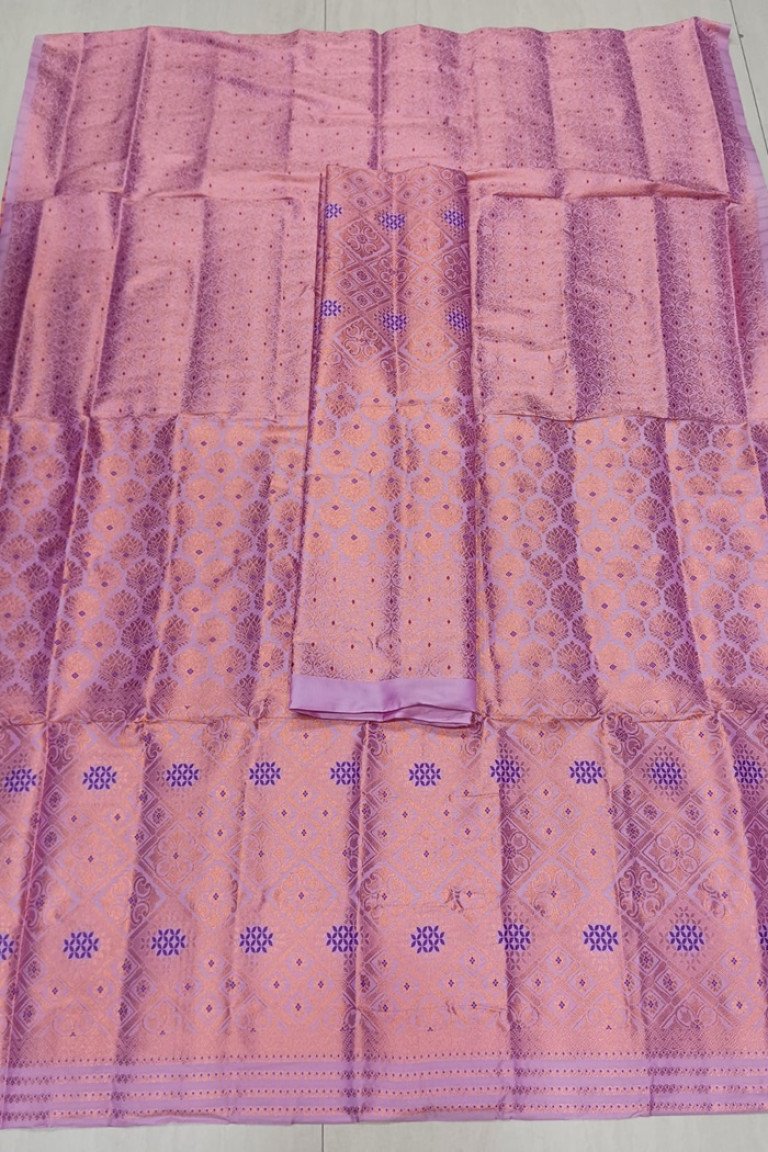 MIXED SILK MEKHELA SADOR WITH BLOUSE MATERIAL/ 03020004001