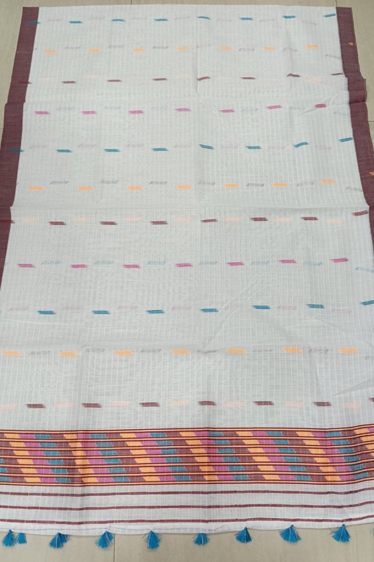 Gaari Pattern Self Bordered Ready To Wear Single Sador / 0053000T001