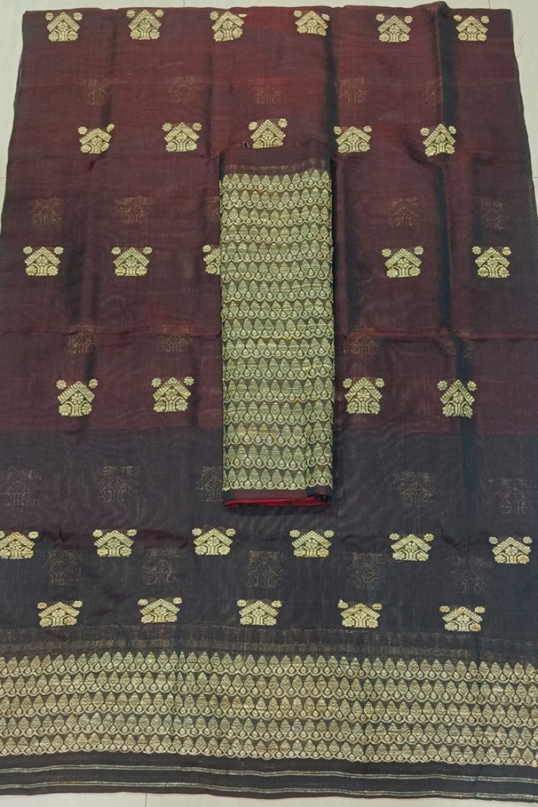 Handloom Kesa Paat Cotton Mekhela Sador with Blouse Material/ 0263000G001