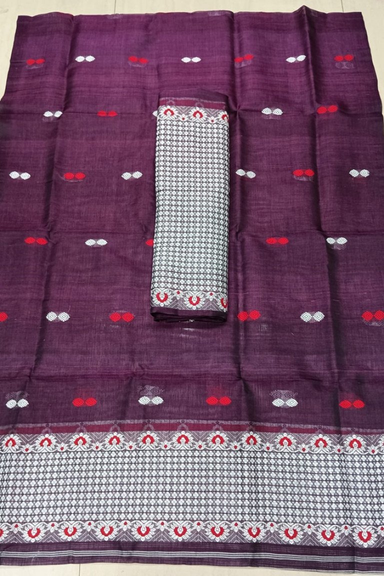 Handloom Kesa Paat Cotton Mekhela Sador with Blouse Material/ 0263000G001