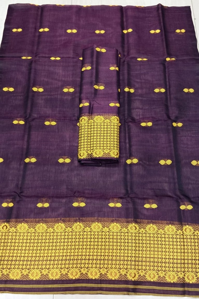 Handloom Kesa Paat Cotton Mekhela Sador with Blouse Material/ 0263000G001