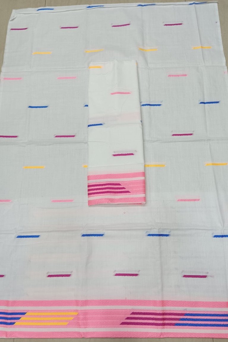 Kesa Paat Cotton Mekhela Sador with Blouse Material/ 0263000I001