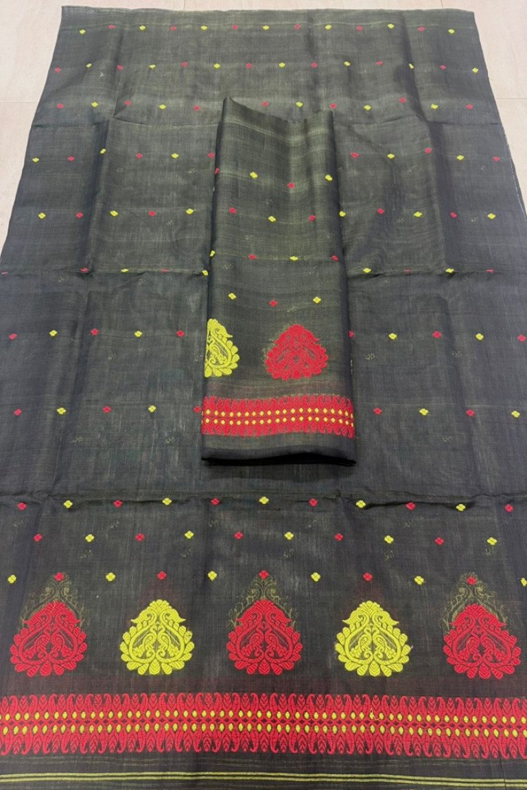 Handloom Premium Nooni Cotton Mekhela Sador With Blouse Material / 0137000J001