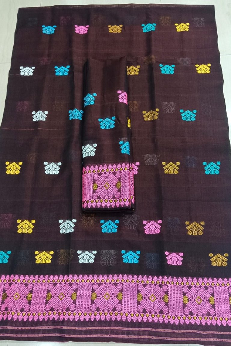 Handloom Kesa Paat Cotton Mekhela Sador with Blouse Material/ 0263000F001