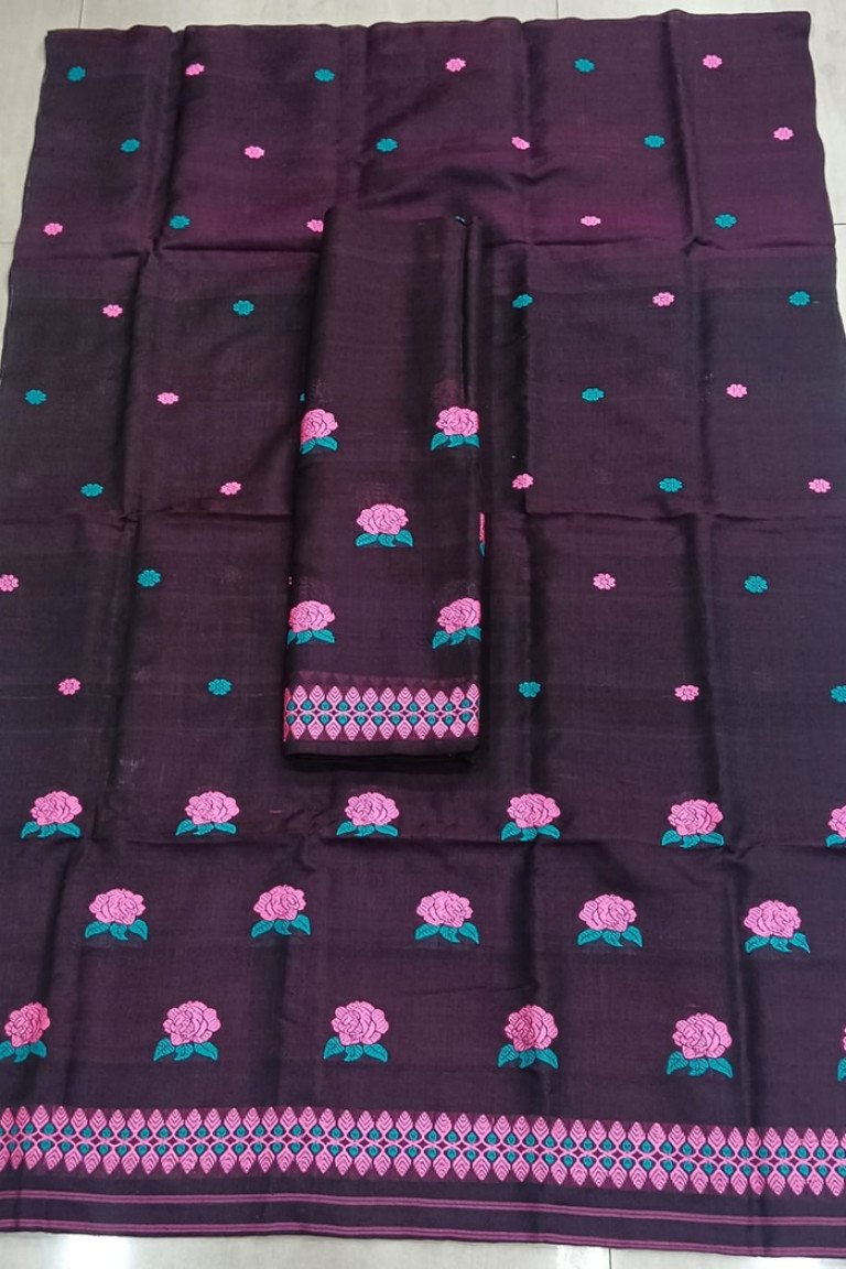 Handloom Kesa Paat Cotton Mekhela Sador with Blouse Material/ 0263000F001