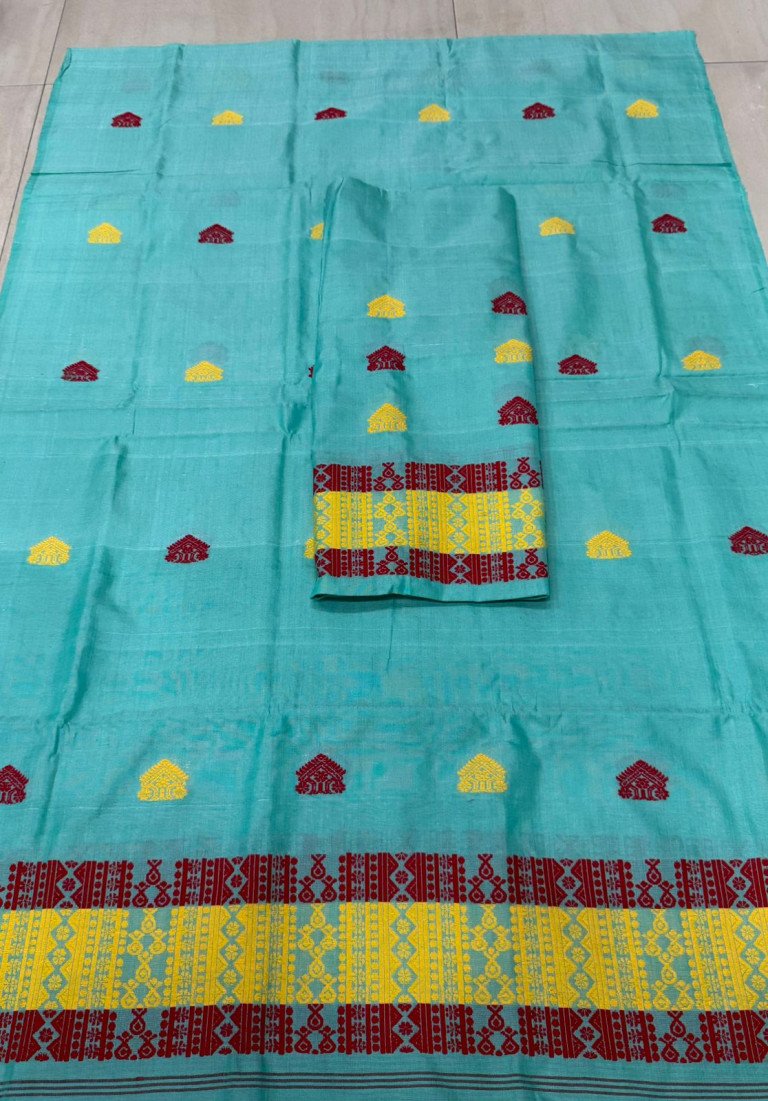 Handloom Silk Cotton Mekhela Sador With Blouse Material/ 03570001001