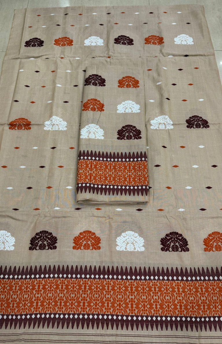 Handloom Silk Cotton Mekhela Sador With Blouse Material/ 03570002001