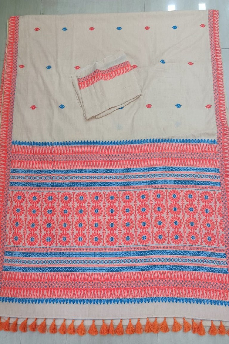 Handloom Pure Cotton Saree with Blouse Material/ 02520005001