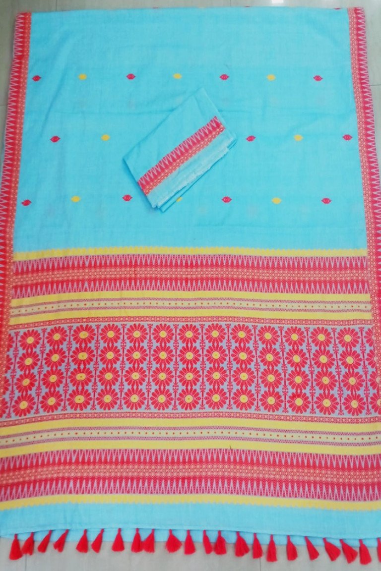 Handloom Pure Cotton Saree with Blouse Material/ 02520005001