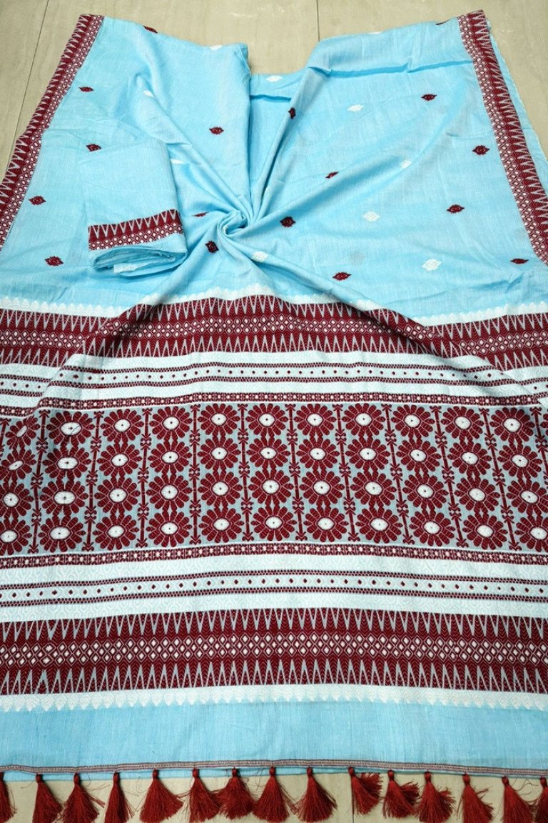 Handloom Pure Cotton Saree with Blouse Material/ 02520005001