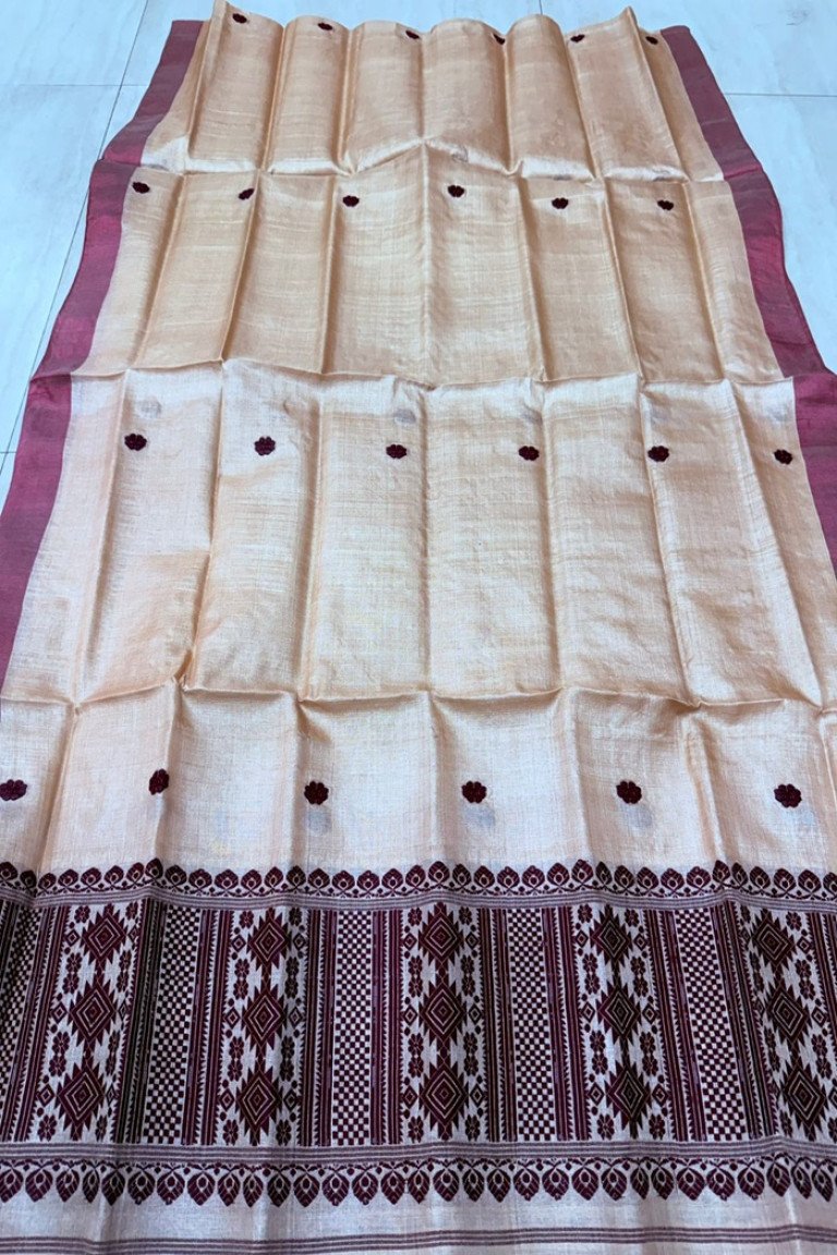 Handloom Pure Tussar/ Toss Silk Sador / 02800002001