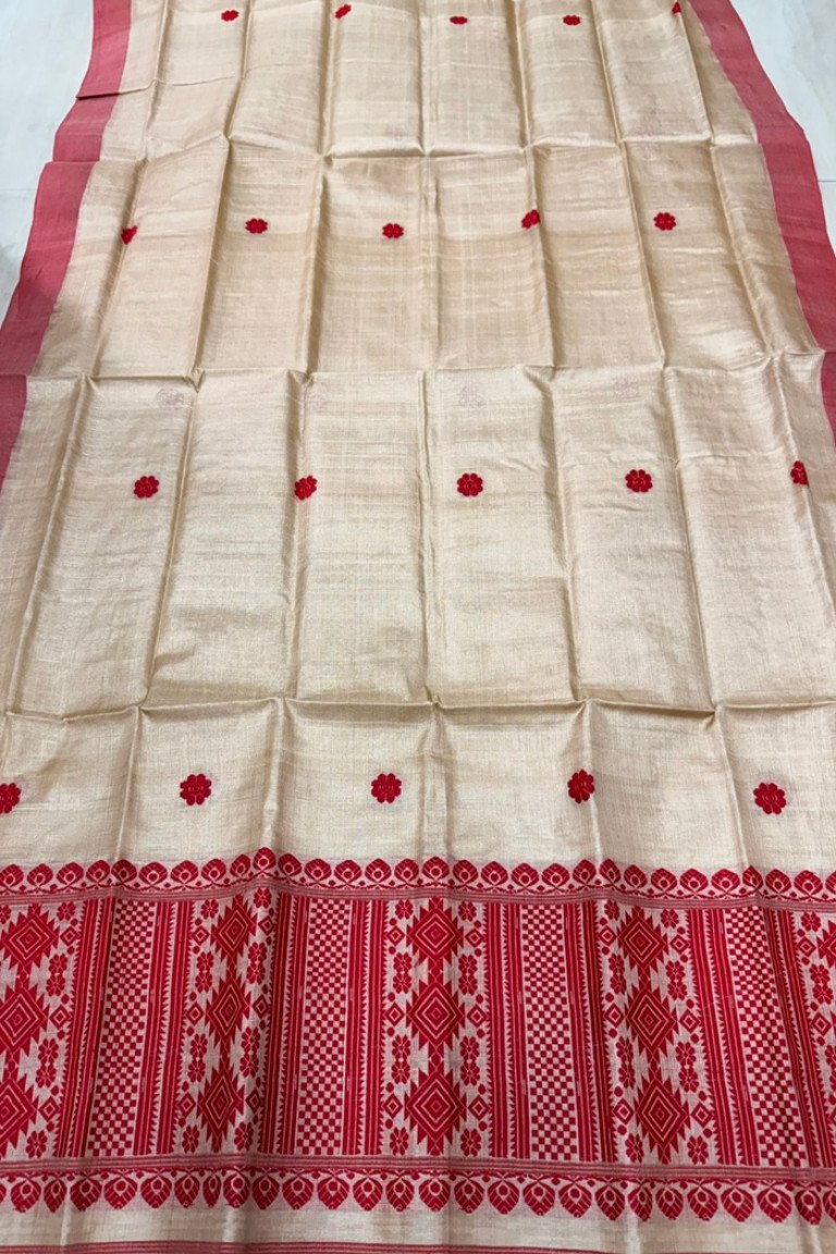 Handloom Pure Tussar/ Toss Silk Sador / 02800002001