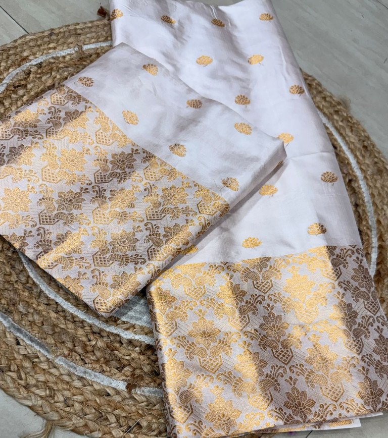 Handloom Silk-Marked Pure Mulberry Silk Mekhela Sador With Blouse Material / 0256000C001