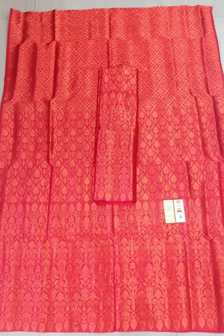 Handloom Silk-Marked Pure Mulberry Silk Mekhela Sador With Blouse Material / 02560002001