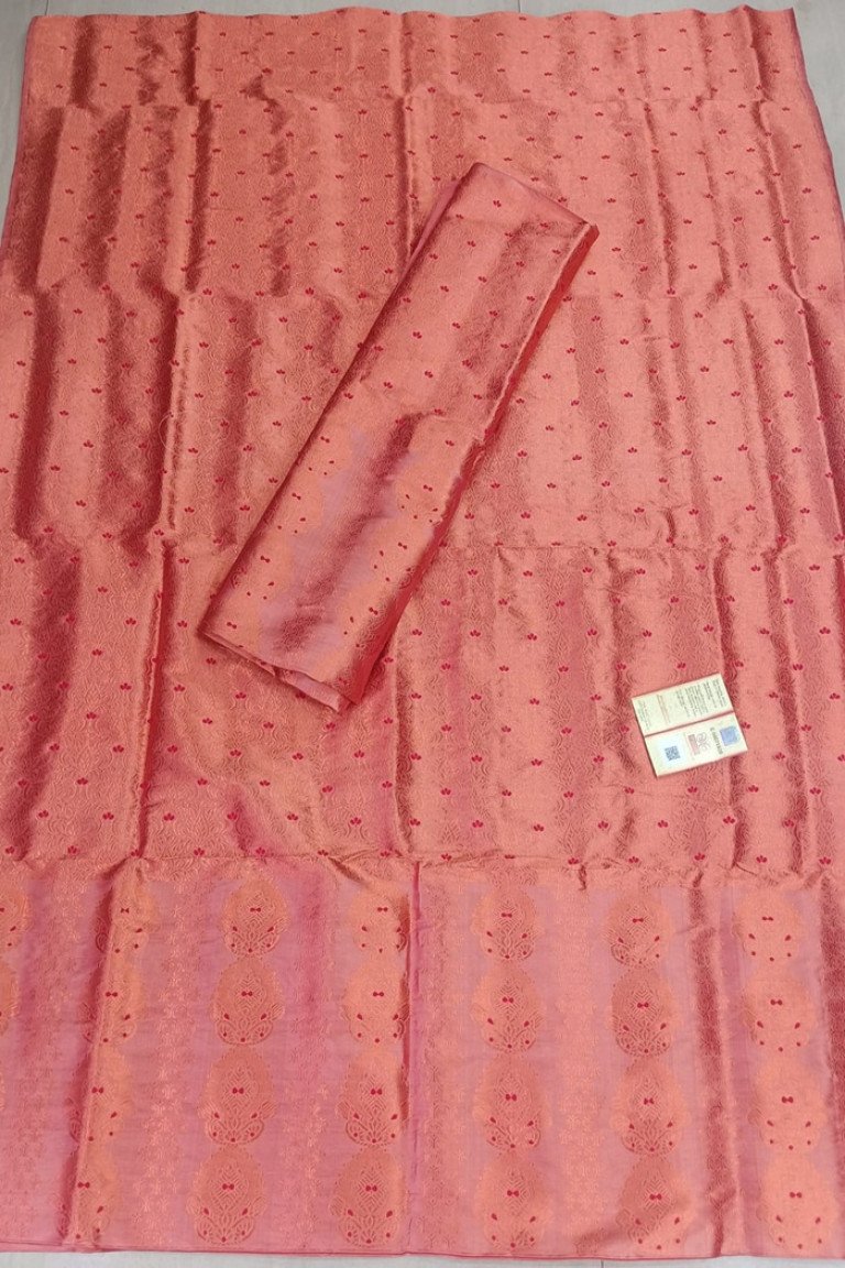 Handloom Silk-Marked Pure Mulberry Silk Mekhela Sador With Blouse Material / 02560002001
