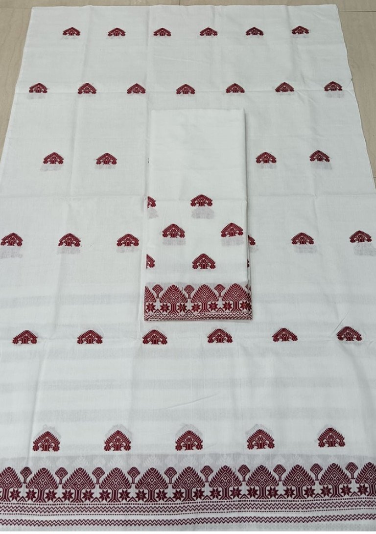 Handloom Silk Cotton Mekhela Sador With Blouse Material/ 03570001001