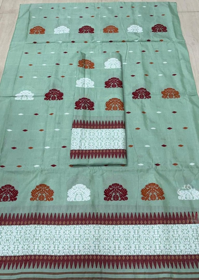 Handloom Silk Cotton Mekhela Sador With Blouse Material/ 03570002001
