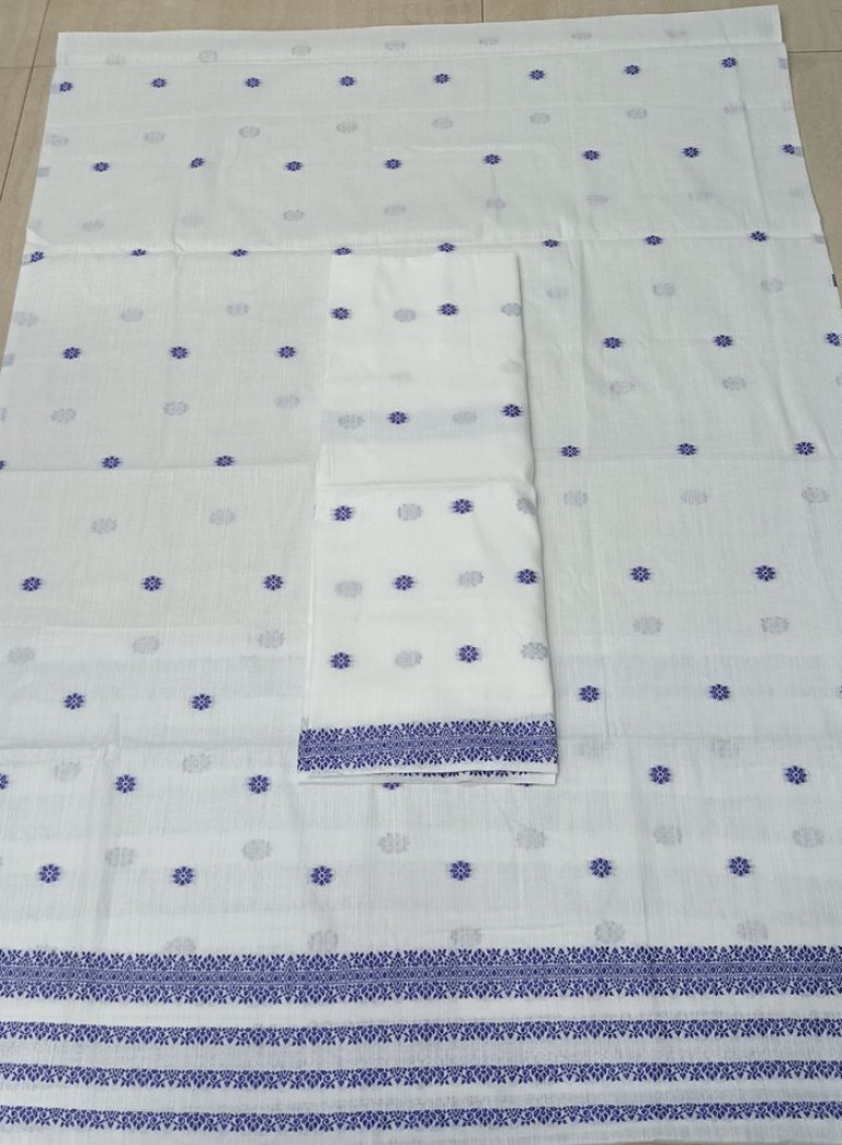 Cotton Mekhela Sador With Blouse Material / 03530004001