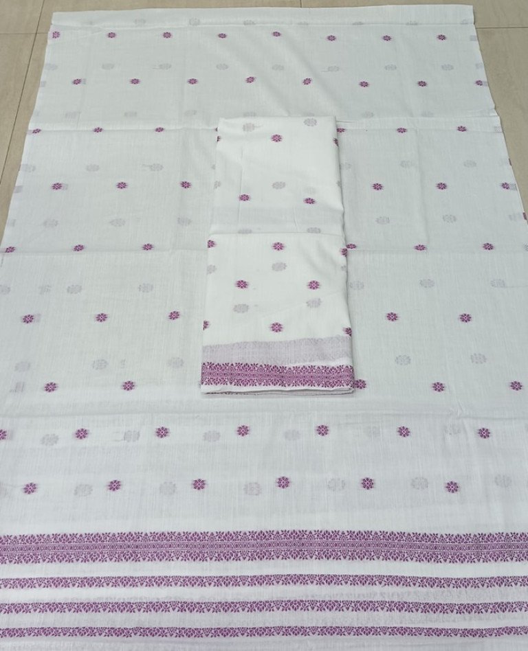 Cotton Mekhela Sador With Blouse Material / 03530004001