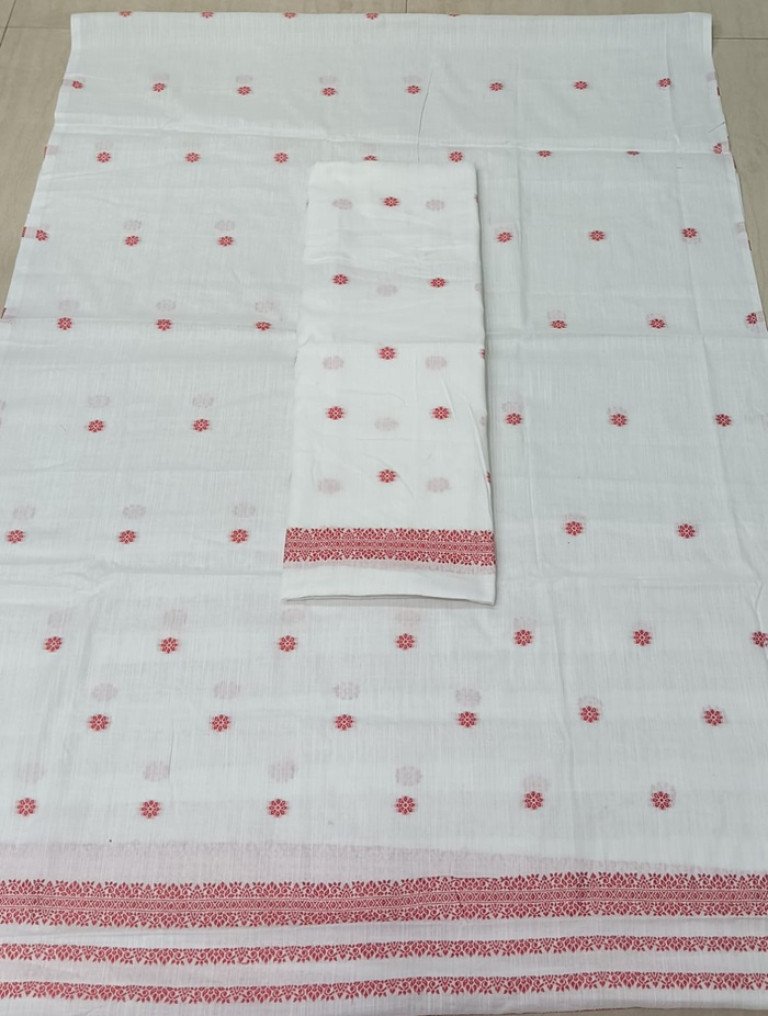 Cotton Mekhela Sador With Blouse Material / 03530004001