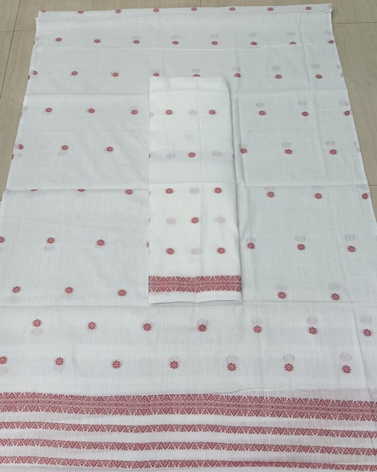 Cotton Mekhela Sador With Blouse Material / 03530004001