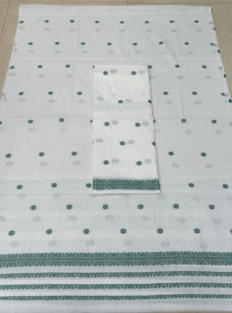 Cotton Mekhela Sador With Blouse Material / 03530004001