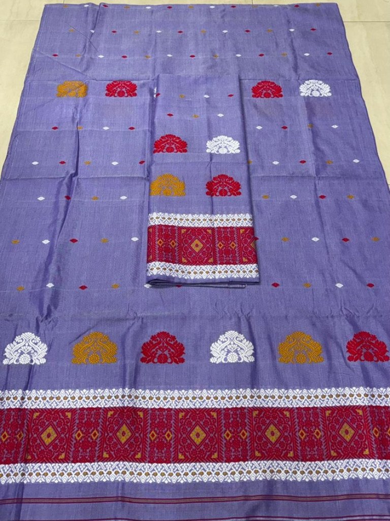 Handloom Silk Cotton Mekhela Sador With Blouse Material/ 03570001001