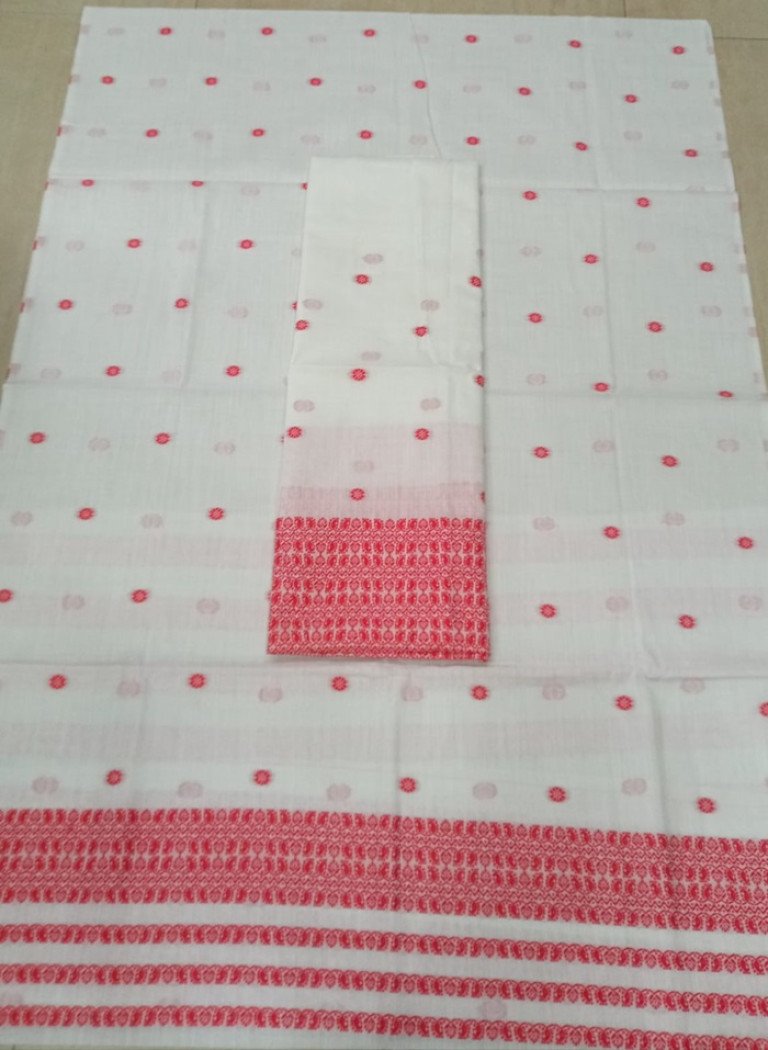 Cotton Mekhela Sador With Blouse Material / 03530004001