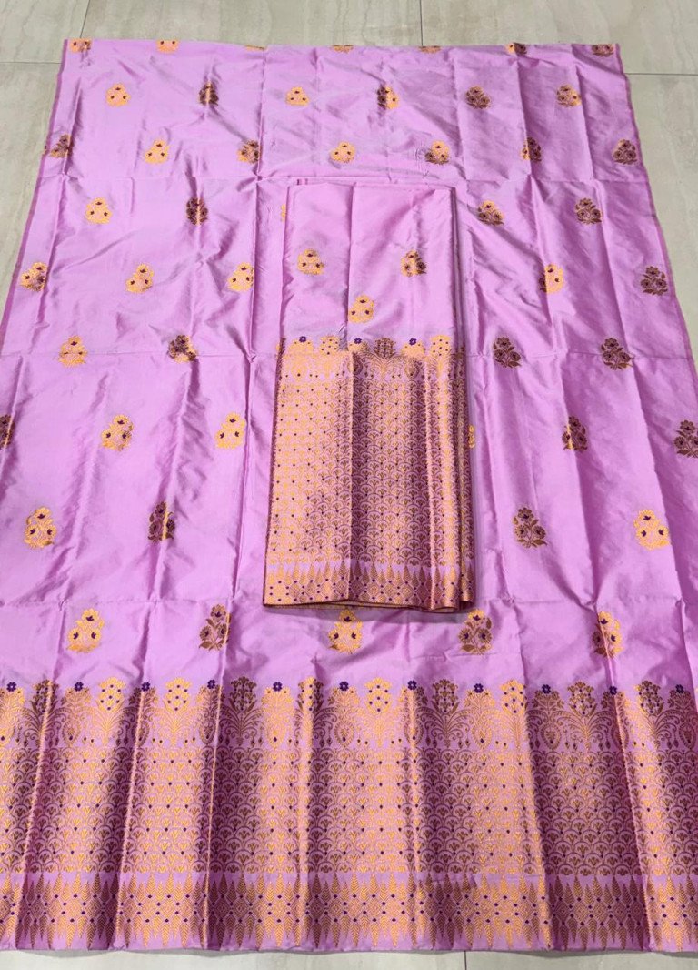 MIXED SILK MEKHELA SADOR WITH HEAVY BLOUSE MATERIAL/ মিক্সড চিল্ক মেখেলা চাদৰ ব্লাউজৰ কাপোৰৰ সৈতে/ 0221000Y001