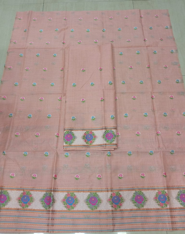 Wash Cotton Mekhela Sador With Blouse Material / 03210004001