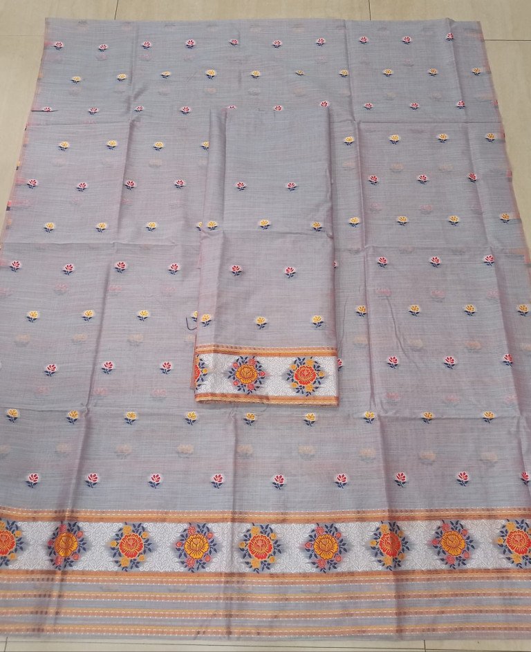 Wash Cotton Mekhela Sador With Blouse Material / 03210004001
