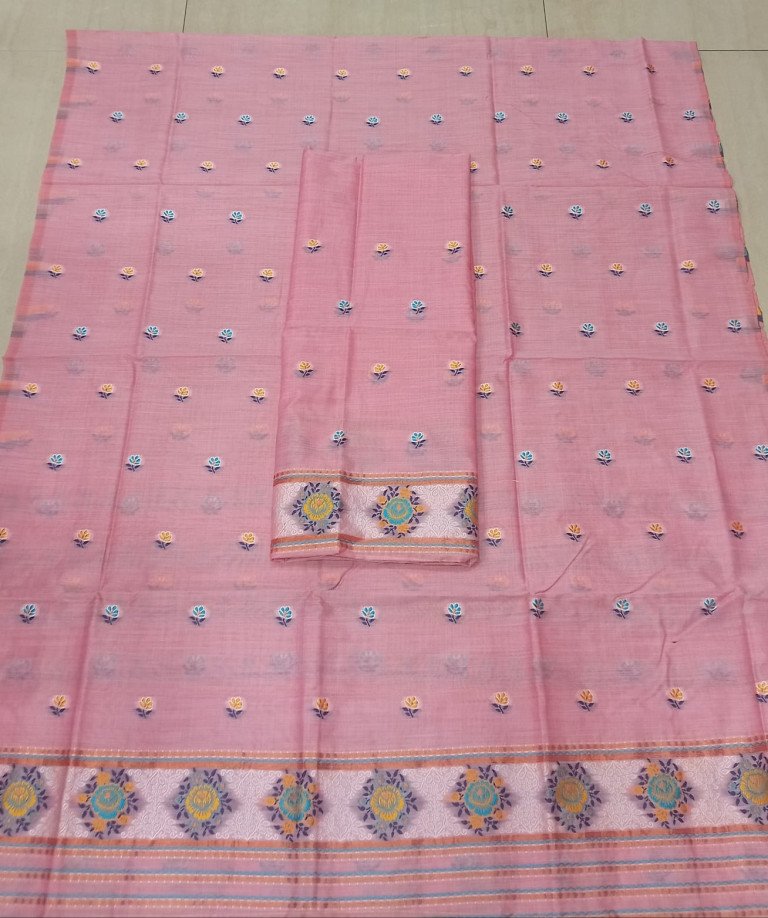 Wash Cotton Mekhela Sador With Blouse Material / 03210004001