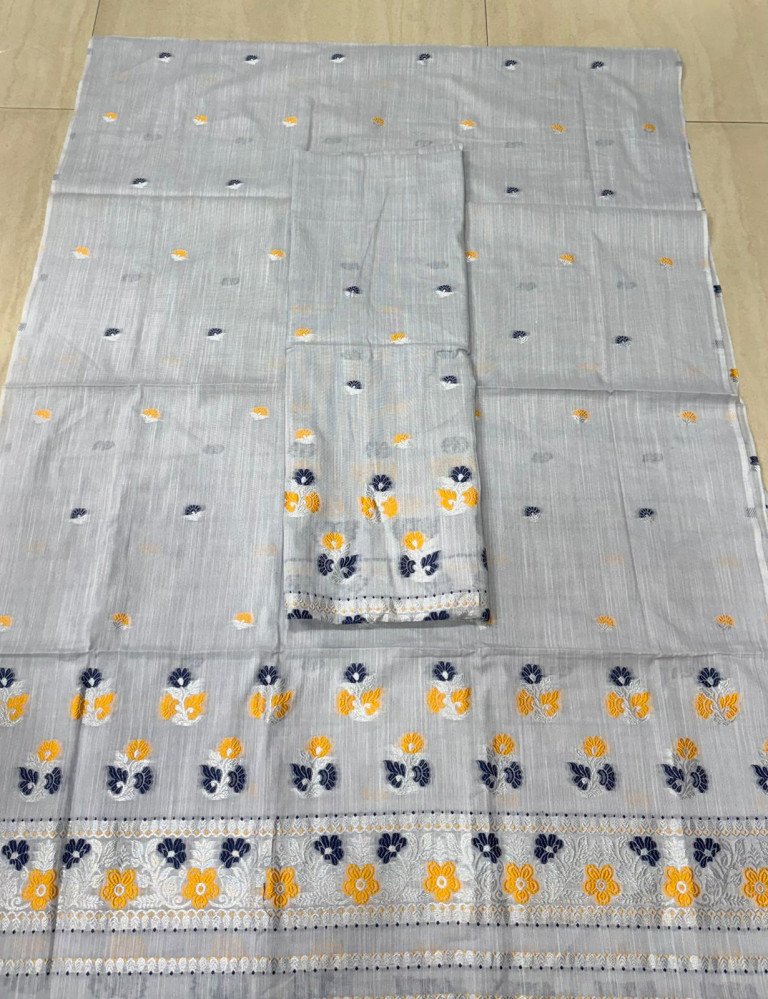 Cotton Kesa Paat Mekhela Sador With Blouse Material / 0353000E001