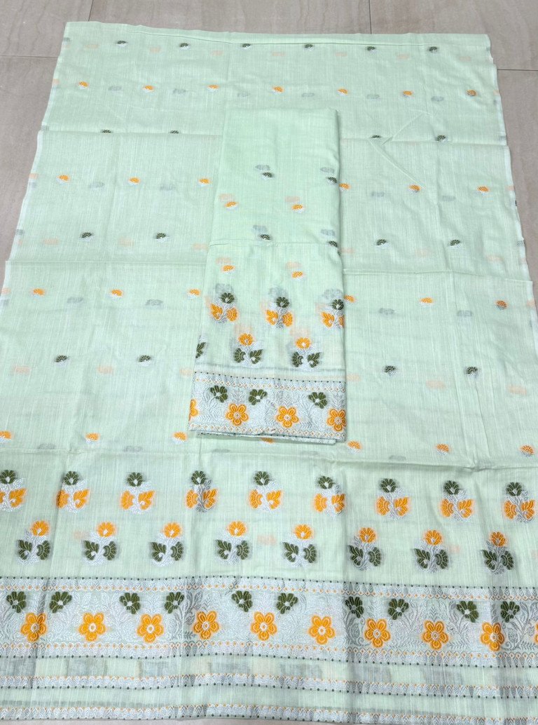 Cotton Kesa Paat Mekhela Sador With Blouse Material / 0353000E001