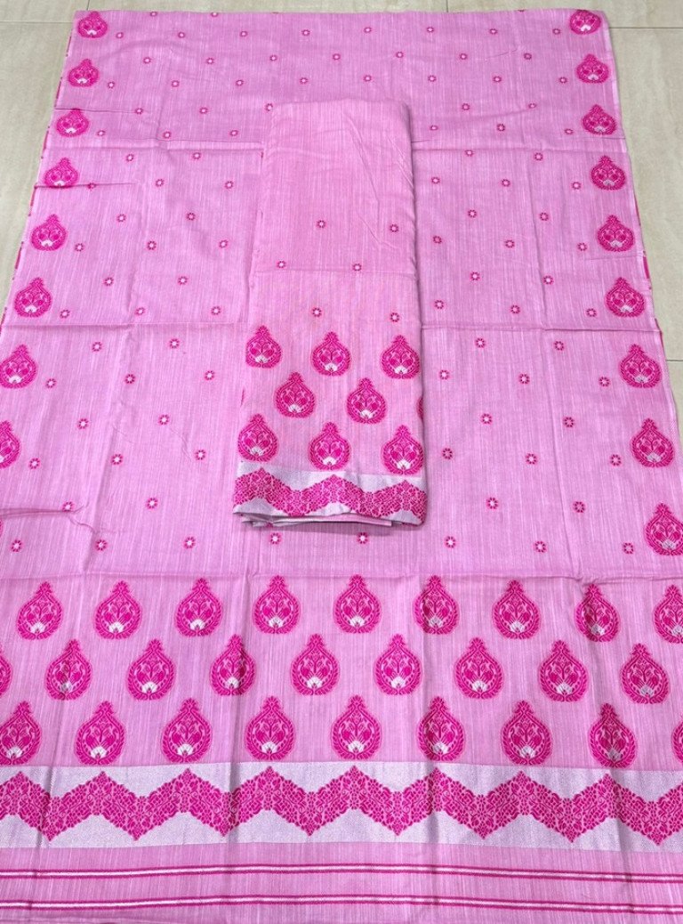 Cotton Kesa Paat Mekhela Sador With Blouse Material / 0353000E001