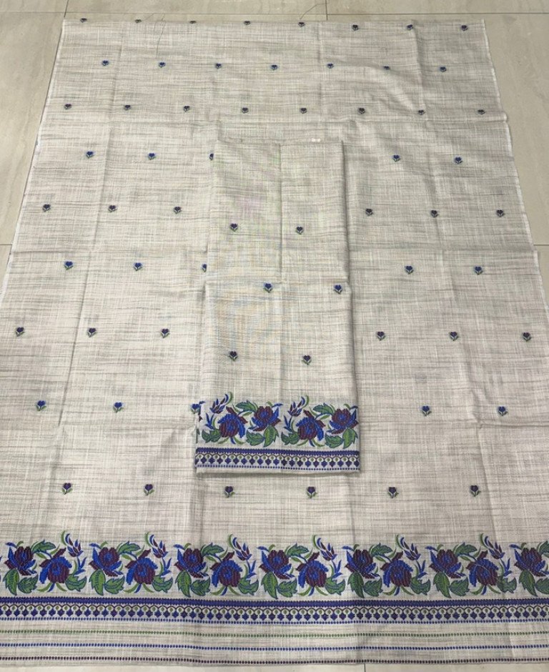 Ghisa Cotton Mekhela Sador With Blouse Material / 0030000L001