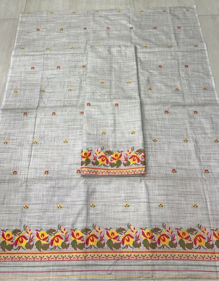 Ghisa Cotton Mekhela Sador With Blouse Material / 0030000L001