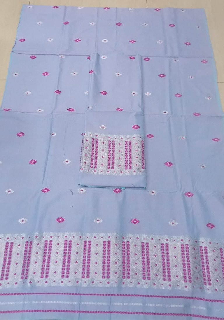 Handloom Silk Cotton Mekhela Sador With Blouse Material/ 03570003001