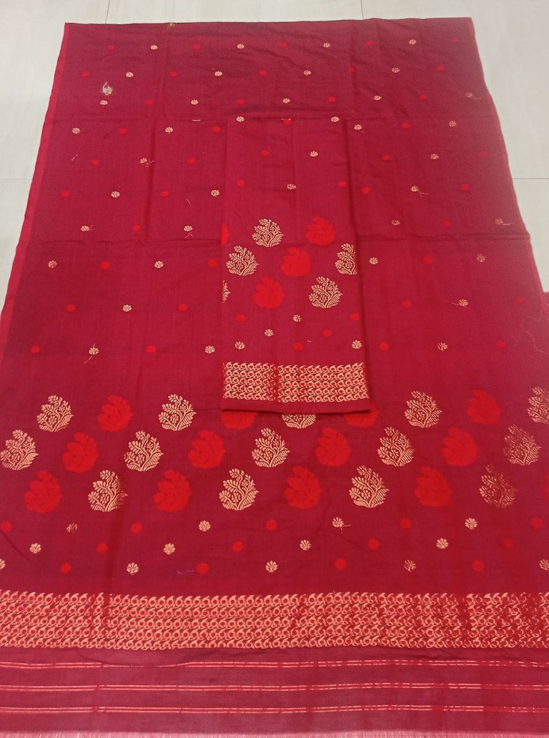 Handloom Silk Cotton Mekhela Sador With Blouse Material/ 03570003001